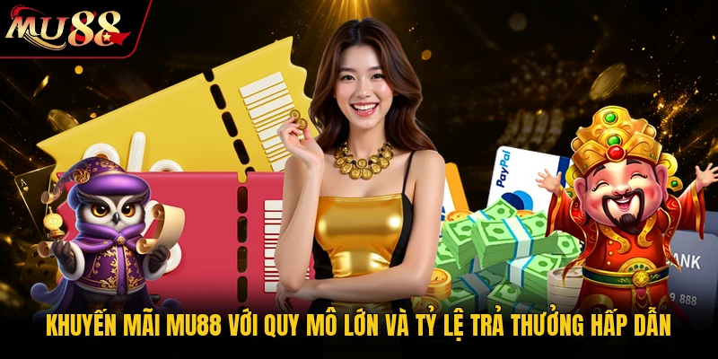 Khuyến mãi MU88 với quy mô lớn và tỷ lệ trả thưởng hấp dẫn
